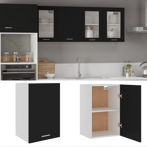 Maison Exclusive - Mobile Pensile “Lyon” Nero 39,5x31x60 cm in Legno Multistrato