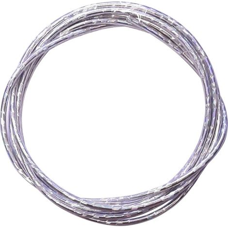 Gaine de câble acier universelle argent laser irisé diamètre 5mm longueur 3m avec insert plastique protection frein gaz (1/3)