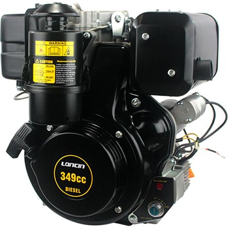 7,5 HP LONCIN D350FC Motore Diesel Albero Cilindrico 25,4 mm Avv. ELETTRICO