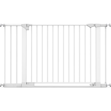 Safetots Barrière De Sécurité Avec Barre De Seuil Extra Basse, Ouverture Extra Large De 81cm, 131cm - 138cm, Blanc