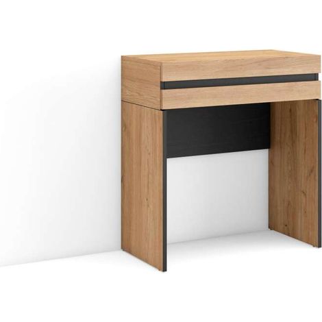 Tocador Adamuz de 70x35x75 cm con 1 cajón, color marrón (1/4)