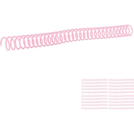 20 Kunststoff-Bindespiralen, 19 mm (3/4 Zoll), 30 Löcher, Ringe für A4- und A5-Notizbücher, rosa Einband (1/5)