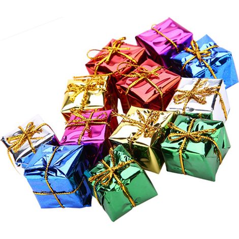 Set mit 12 hängenden Weihnachtsbaumkugeln, Geschenkanhängern, Partydekorationen, Weihnachtsbaumschmuck (1/5)