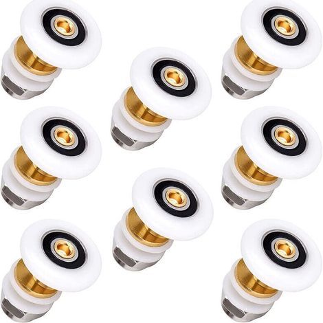 Pieces Shower Door Roller Replacement Wheel for Sliding Shower Door in Brass - 25mm (1/5)