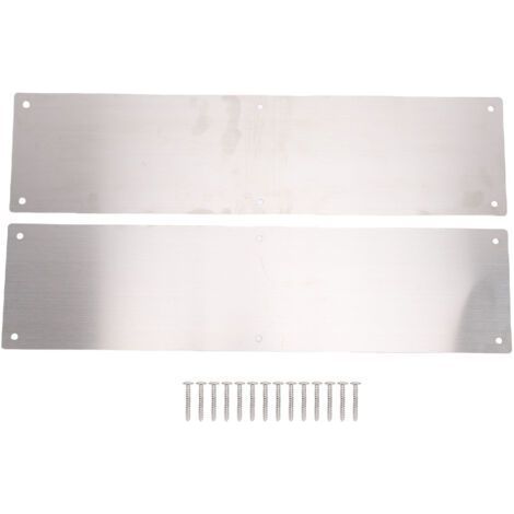 Plaques de coup de pied en acier inoxydable pour décoration intérieure et extérieure - 1 paire (1/5)