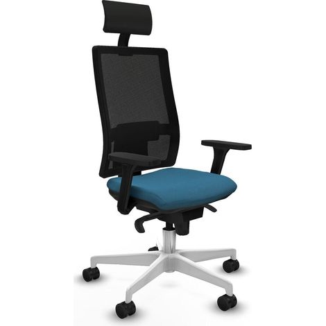 Piqueras y Crespo 3D026N1 chaise bureau vert pétrolier (1/3)