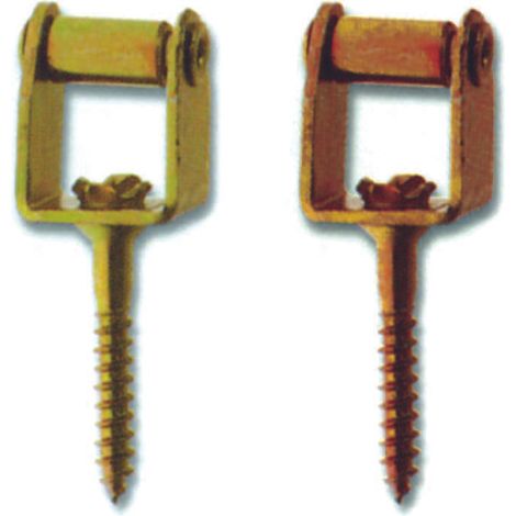Cavallotti con rullo e vite a legno - in acciaio bronzato