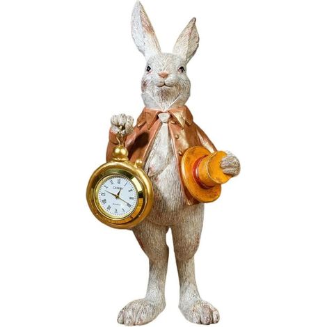 Horloges décoratives de Pâques en résine artisanale – Animaux mignons (lapin, poussin) – Lot de 3 pièces, design festif et original (1/5)