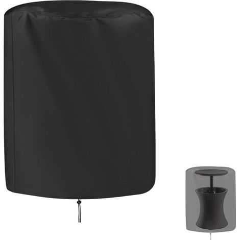 Housse Pour Table D'appoint - Imperméable Anti-UV Avec Cordon De Serrage - Compatible Glacière 7,5 Gal Et Bac À Café Extérieur - Diamètre 53,3 Cm Hauteur 58,4 Cm - 1 Pièce (1/5)
