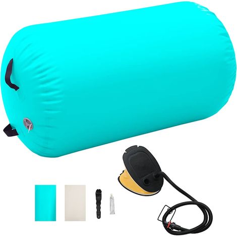 Teenpull – Aufblasbare Gymnastik-Rolle mit Pumpe 100x60 cm PVC Grün (1/5)