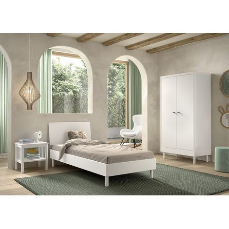 Chambre d&039enfant Forrest: chevet, lit 90x200, armoire, - (1/4)