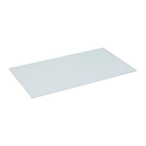 Tabla de cortar blanca, 52x30 cm, cristal, estampado mármol.