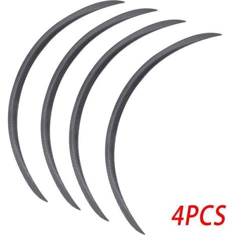 4 PIÈCES - Kit de protection des sourcils et des ailes de voiture en PVC souple, 1 paire de 73cm, en Fiber de M PORTIERE DE VOITURE (1/4)