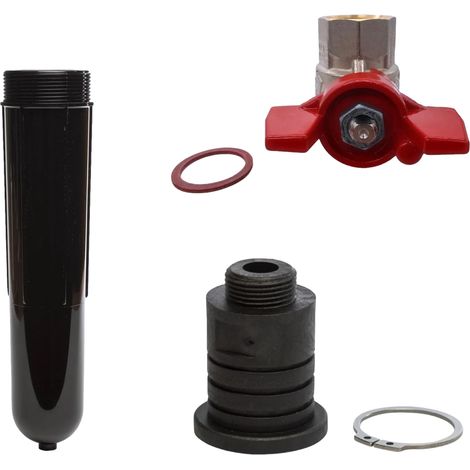Cloche Noire + Adaptateur. + Vanne à Bille + Clips Nw 400 (1/4)