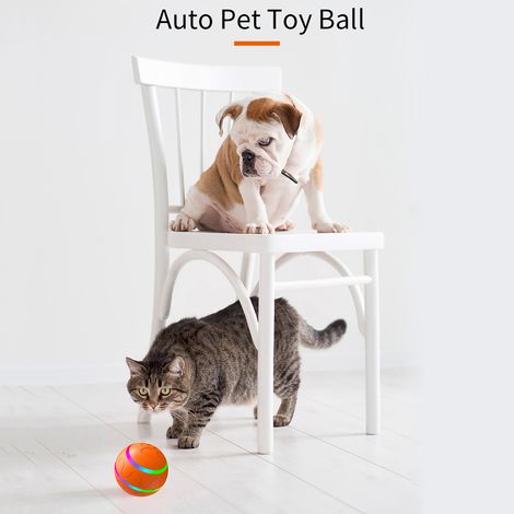 Balle roulante pour animaux de compagnie, matériau en Silicone ABS IP54, jouet actif interactif pour chien avec lumière LED, batterie Rechargeable pour grands chiens (1/5)