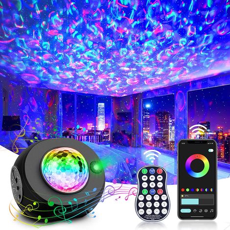 Projecteur lumineux - lumière d'ambiance à effet nébuleuse laser, veilleuse musicale Bluetooth avec télécommande (1/5)