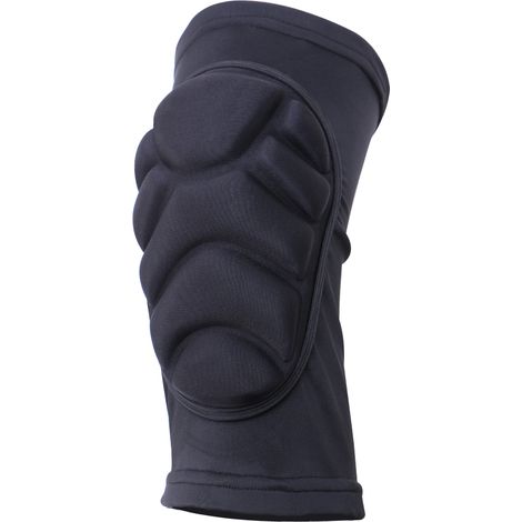 Genouillère de protection rotulienne rembourrée noire pour jambe et genou, protection sportive.