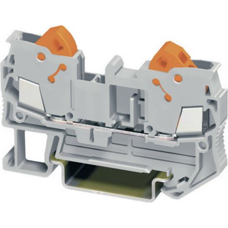 Phoenix Contact 3206416 Durchgangsklemme 6.2 mm Schnellanschluss Grau 1 St.