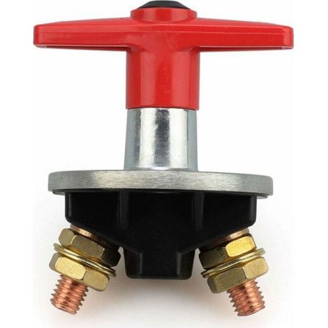 Interrupteur Coupure Isolateur Batterie Coupe Circuit,12V-60V 200A Batterie à clé Fixe Universelle de Voiture Déconnecter l'isol (1/5)