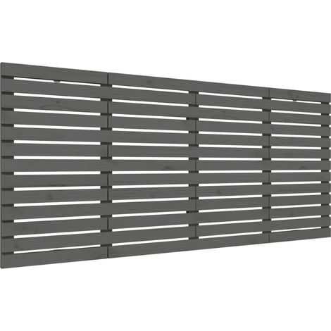 Testiera letto accessorio camera da letto pensile 166 x 3 x 91,5 cm legno massello grigio TDL0202639