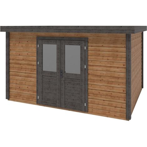 Casetta da giardino in legno Freya 4.09x3.09 m - 12.64 m2 - 28 mm - impregnata - 000124 (1/3)