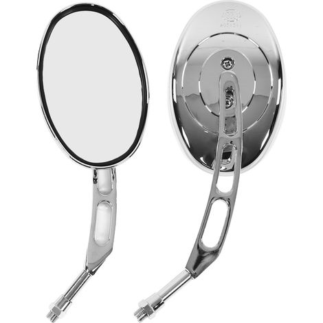 10-mm-Motorradspiegel, links und rechts, klare Sicht, universell verchromt, kompatibel mit Suzuki. (1/5)