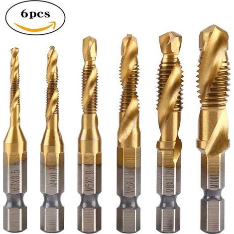 Jeu de 6 Tarauds Fileteurs M3 à M10 pour Perçage et Tissage Précis (1/4)