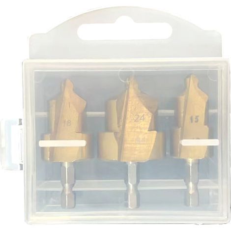 Foret étagé hexagonal en PPR - Outil 3-en-1 pour alésage, élargissement et chanfreinage des bouchons multicouches (20/25/32 mm)-lsw (1/5)