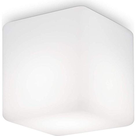 Ideal Lux Luna - Downlight carré à 1 lumière blanc IP44 (1/2)