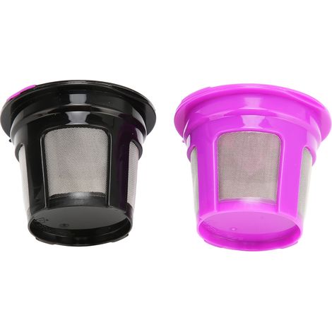 Lot de 2 capsules à café réutilisables, filtre en plastique, doseur à café pour machine espresso (1/5)