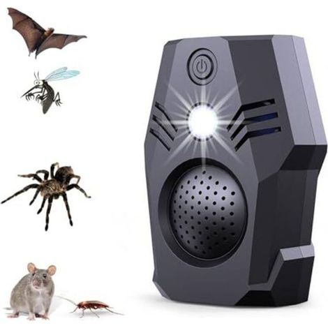 Répulsif à ultrasons anti-parasites, anti-souris, anti-araignées, anti-chauves-souris, 4 modes pour maison, appartement, restaurant (1/4)
