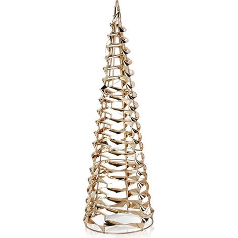 Árbol de Navidad luminoso, cono dorado, 30 LED, 40 cm (1/5)