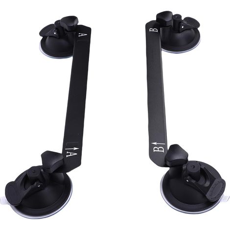 Support antenne satellite rectangulaire à ventouse pour Mini, toit panoramique, lunette arrière, pare-brise, alu, fixation stable, camping-car, bateau, voyage route (1/5)