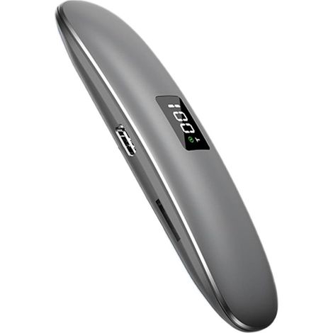 Altoparlante per il sonno - Altoparlante a cuscino a conduzione ossea - Sonno tranquillo - Spegnimento automatico - 22 x 45 x 22 mm - Grigio