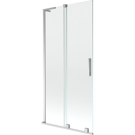 Mexen Velar L paroi de baignoire coulissante à 2 panneaux 95 x 150 cm, transparent, chrome - 896-095-003-01-01 (1/2)