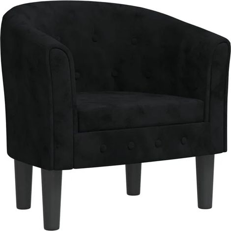 Chaise convertible en velours noir – Canapé-lit 2 places avec dossier relevable, design moderne et confortable pour salon ou chambre (1/5)