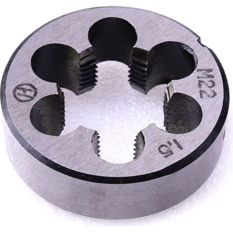 Metrisches Schneideisen, M22 x 1,5 mm metrisches gerades Handgewindeschneideisen, 1 Stück