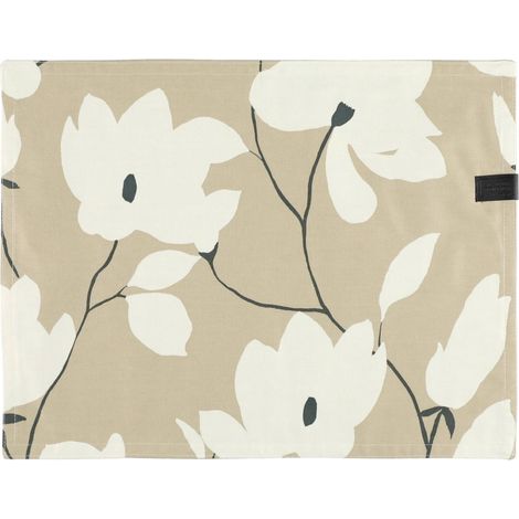 SCHÖNER WOHNEN mantel individual FLEUR - Set de 2 50x35 cm, crema