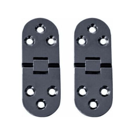 10 Pièces Charnières de Table Pliantes Plat Porte Cabinet Pliable Charnières Alliage Zinc Charniere Porte Placard,Round Edge Charnières pour Porte de Meuble avec vis,pour Table de Cuisine,Meubles Bure (1/5)