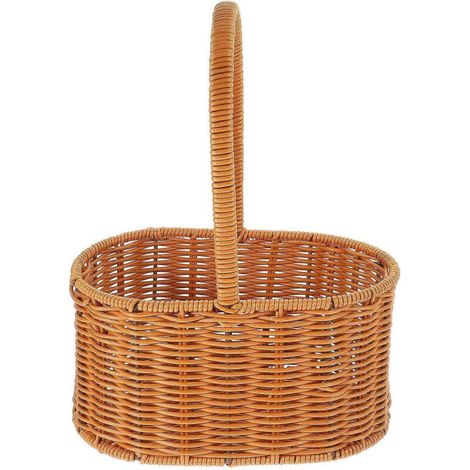 Panier tressé, panier de rangement, panier cadeau, panier à fleurs tressé, panier de pique-nique (1/2)