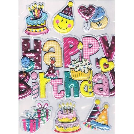 adesivi per cupole "Birthday Girl"