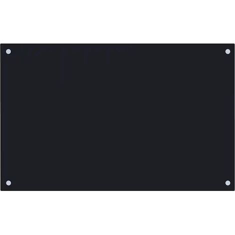 Panel antisalpicaduras de cocina negro con protector contra salpicaduras 80 x 50 cm fabricado en vidrio templado negro 020046344 (1/5)