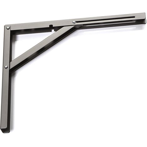 Klappkonsole 390 x 300 mm Edelstahloptik (matt) Tragkraft 120 kg (pro Paar)