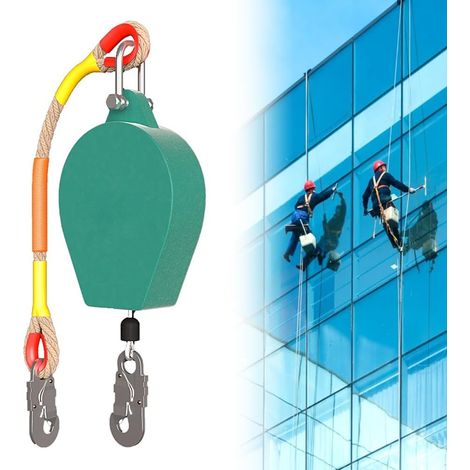 Automatisches Auffangsystem, selbstaufrollende Rettungsleine, automatischer Auffangmechanismus, Sicherheitsseil für Dach-, Gerüst- und Höhenarbeiten, Tragfähigkeit: 150 kg (1/5)