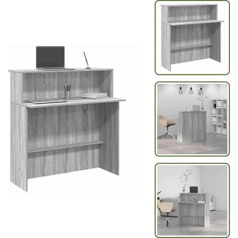 Ufficio - vidaXL Banco Reception Grigio Sonoma 100x50x103,5 cm Legno Multistrato - Hotel