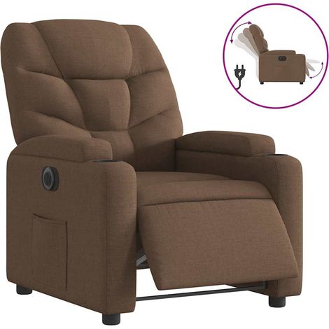 Maison Exclusive - Relaxsessel Elektrisch Braun Stoff