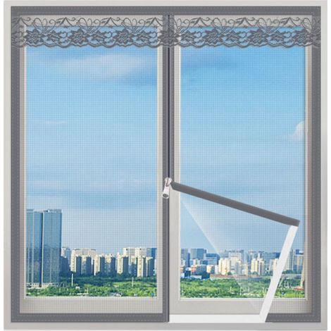 Self-adhesive mosquito net with Velcro closure, DIY insect screen for home use, 120 x 120 cm