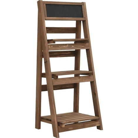 Piedistallo Piante 3 Livelli con Lavagna 40x30x90cm Legno Abete vidaXL (1/5)