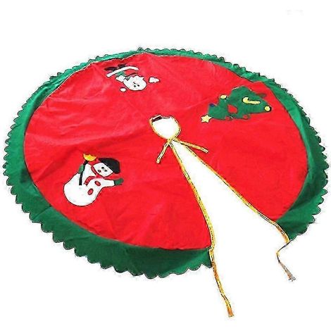 Jupe de sapin de Noël de 90 cm / Tablier en forme de sapin de Noël, décoration pour fête de Noël (1/5)