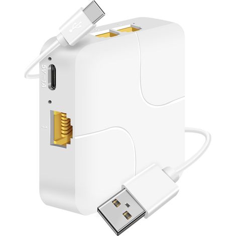Répartiteur, Gigabit 1 à 4, 100/1000 Mbit/s, répartiteur de câble Internet LAN RJ45 (1/5)